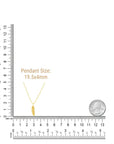 14k gold feather pendant necklace
