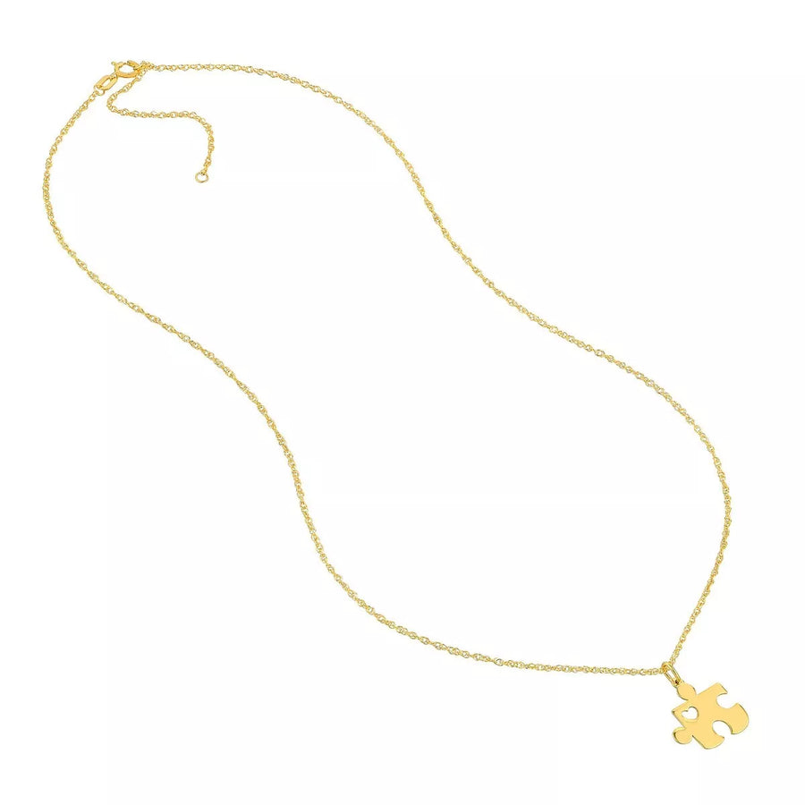 gold puzzle piece necklace