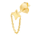 gold chain stud earrings