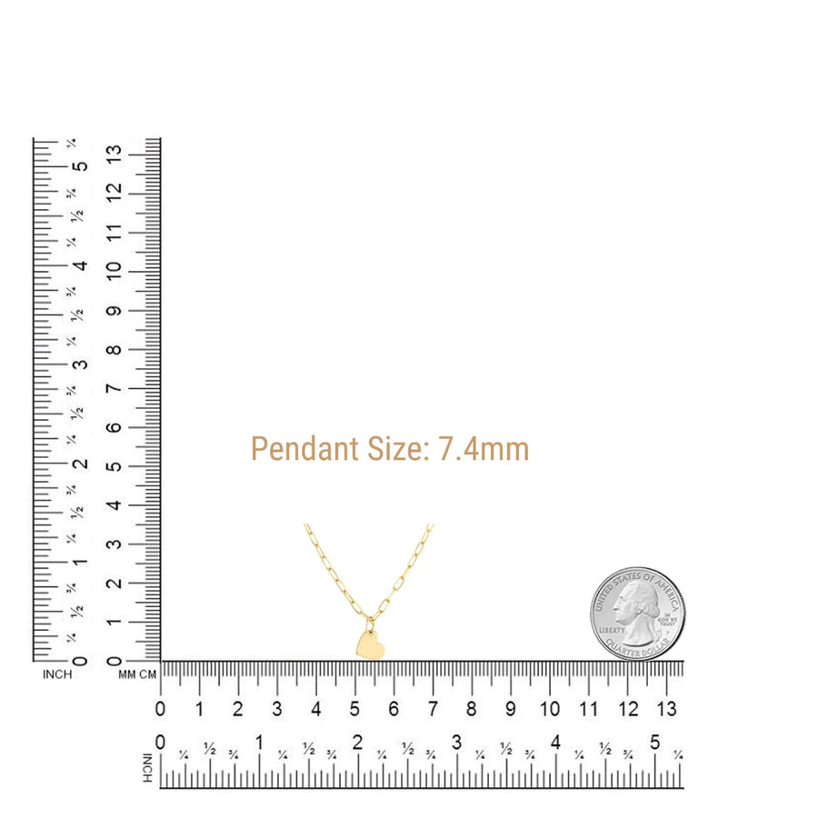 small gold heart necklace