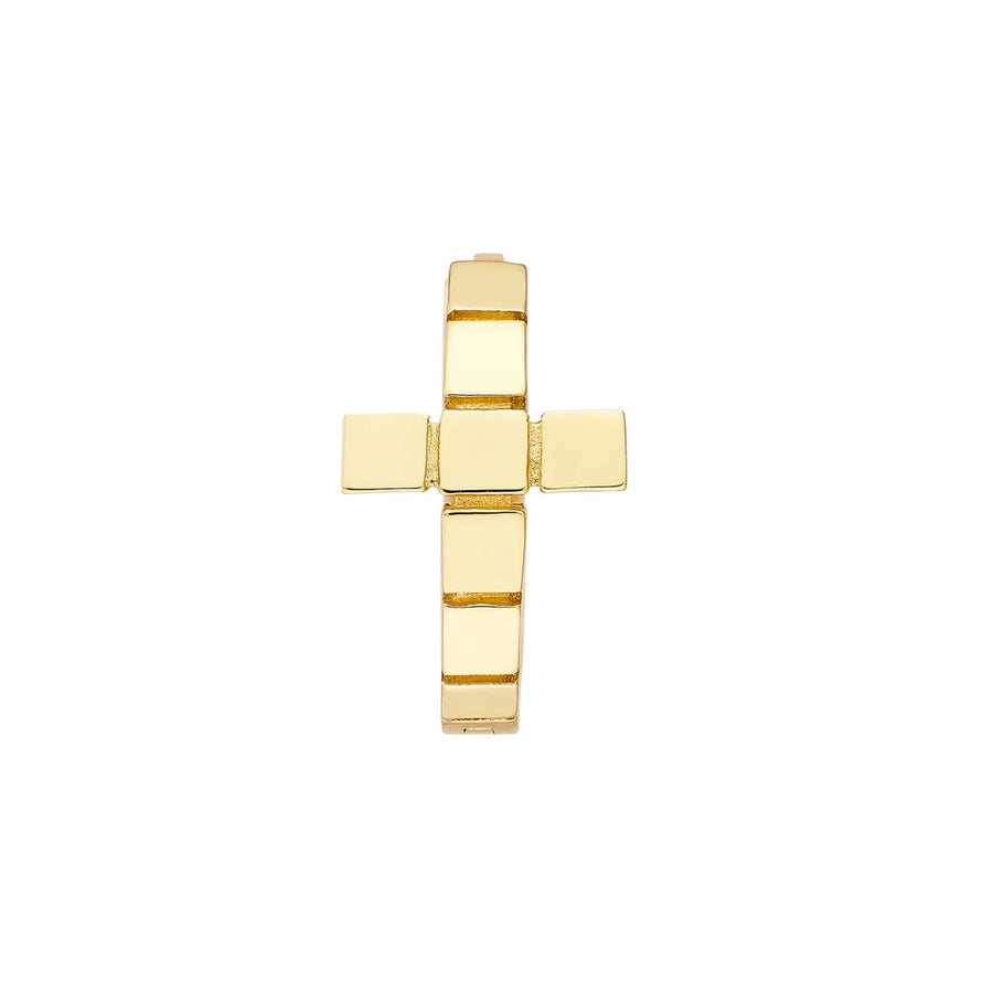 cross earrings gold
