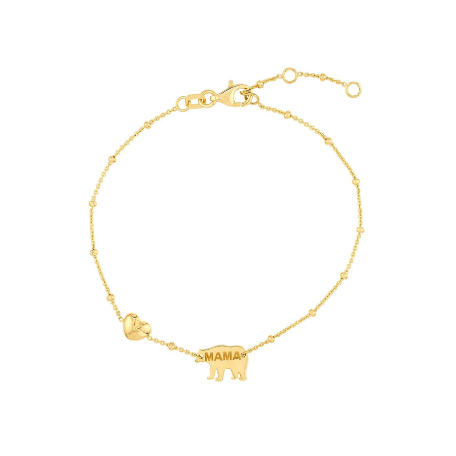 gold mama bear bracelet