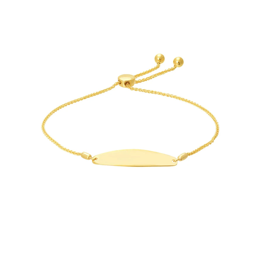 solid gold bar bracelet