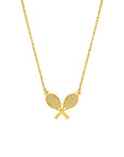 gold tennis pendant necklace