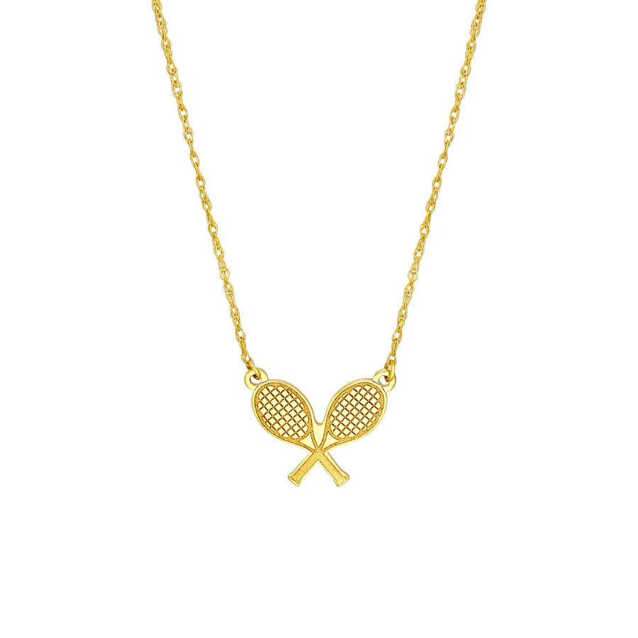 gold tennis pendant necklace