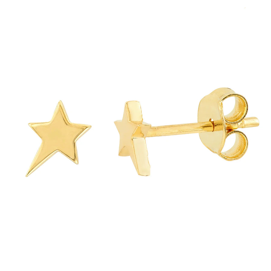 star stud earrings gold