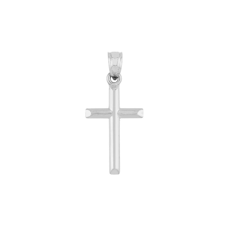 14K Real Gold Simple Cross Pendant