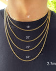 solid gold necklace for men