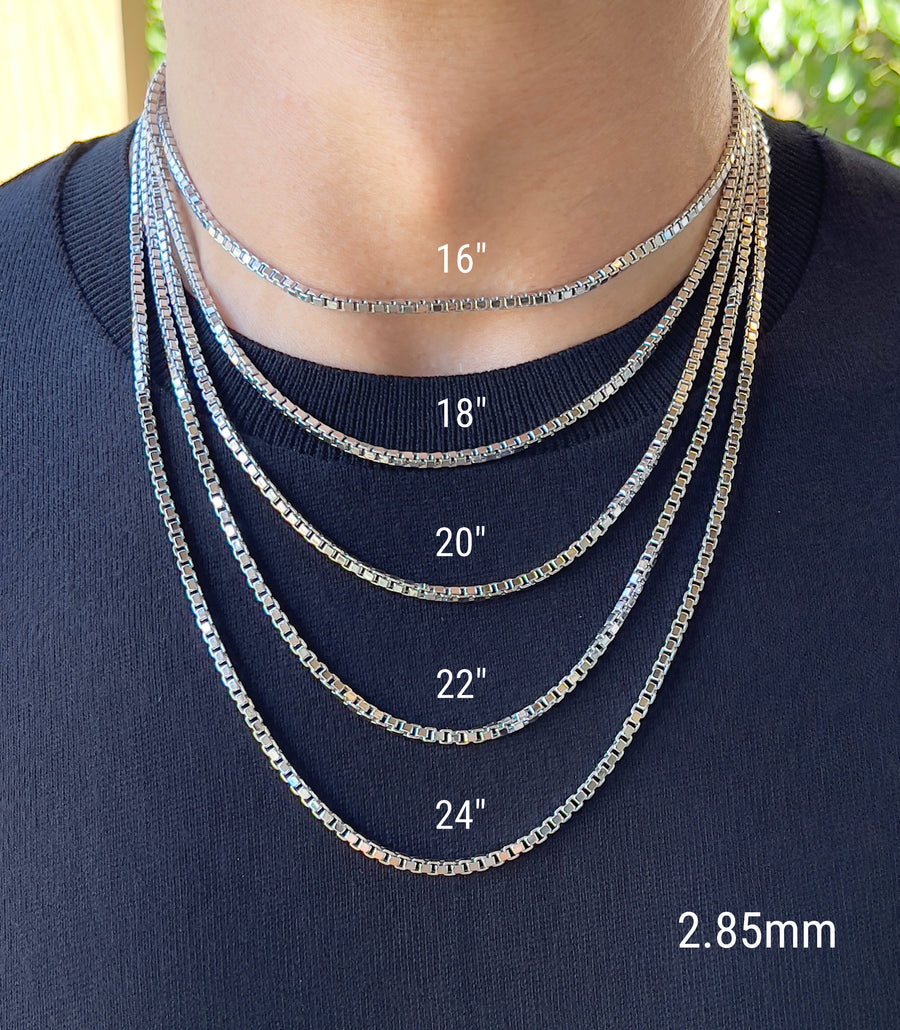 white gold link chain necklace mens
