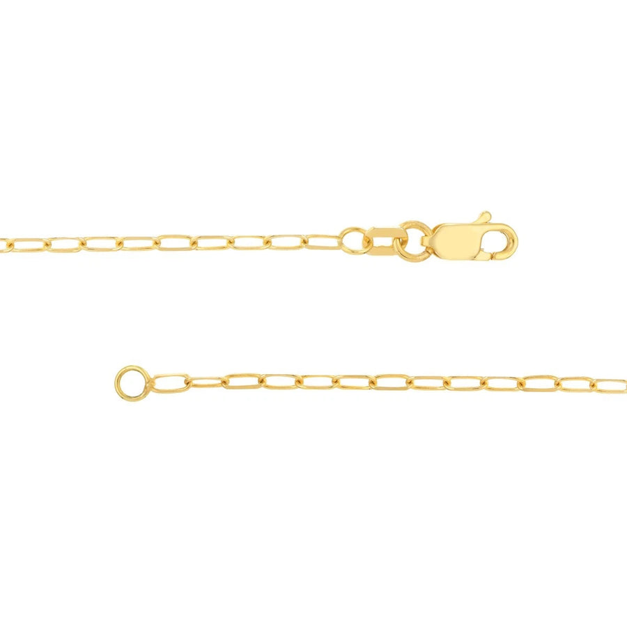 14k gold paperclip chain necklace
