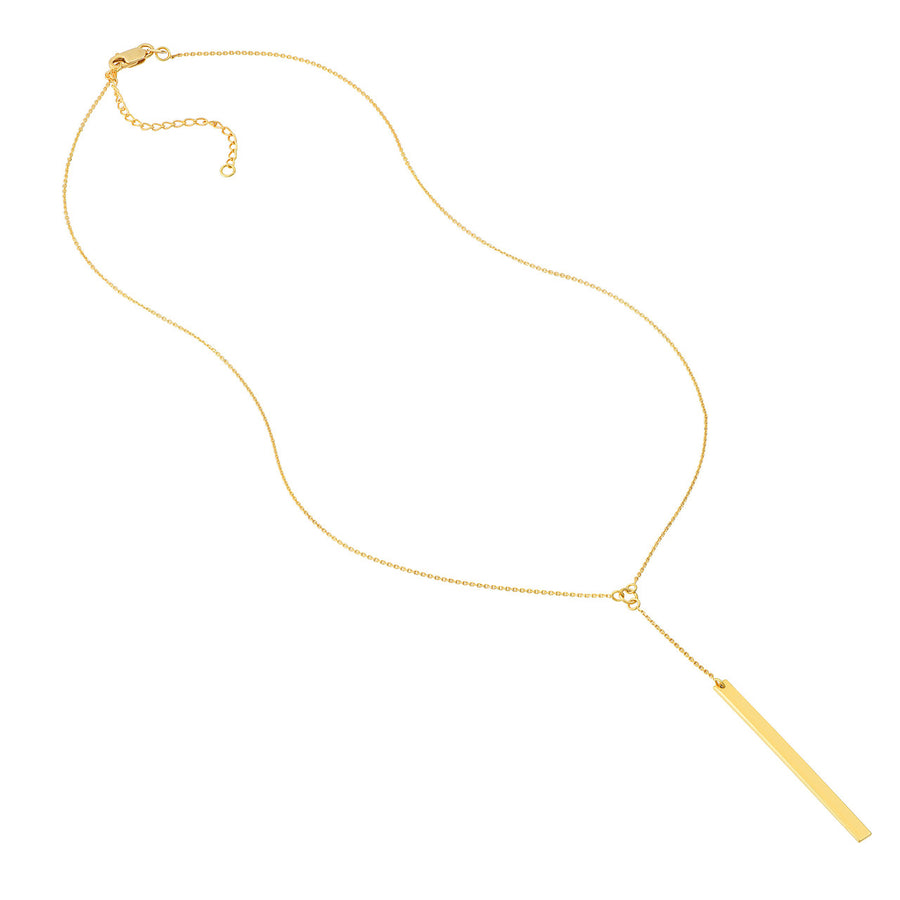 gold bar lariat necklace
