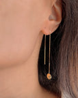 gold flat back earrings