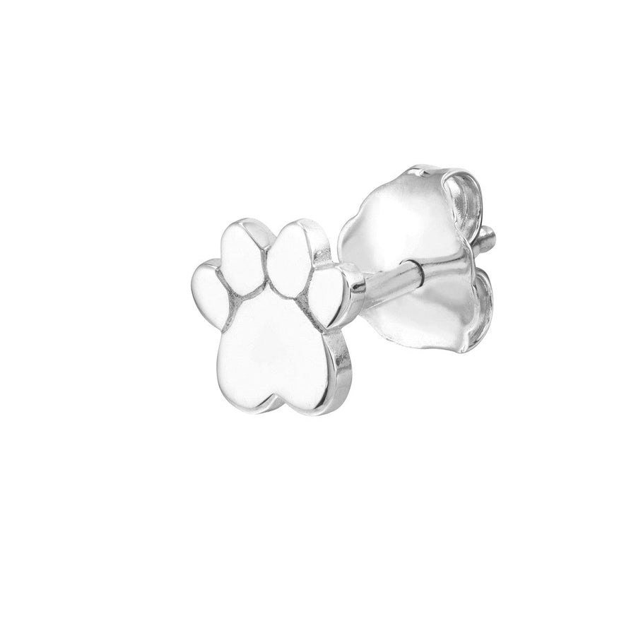 dog paw earrings gold