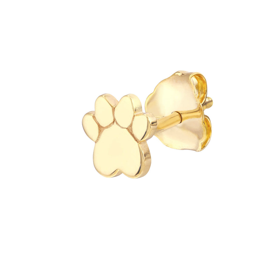 dog paw stud earrings