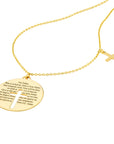 Women 14k gold lord's prayer pendant