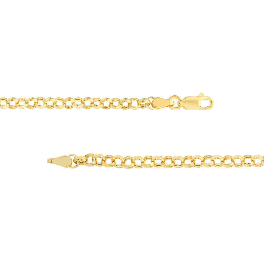 Real 14K Solid Gold Coin on Rolo Chain Bracelet