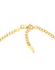 Solid 14K Yellow Real Gold Cross and Virgin Mary Dangles Cuban Chain Ankle Bracelet