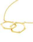 gold hexagon necklace