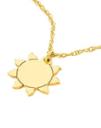 solid gold sun necklace