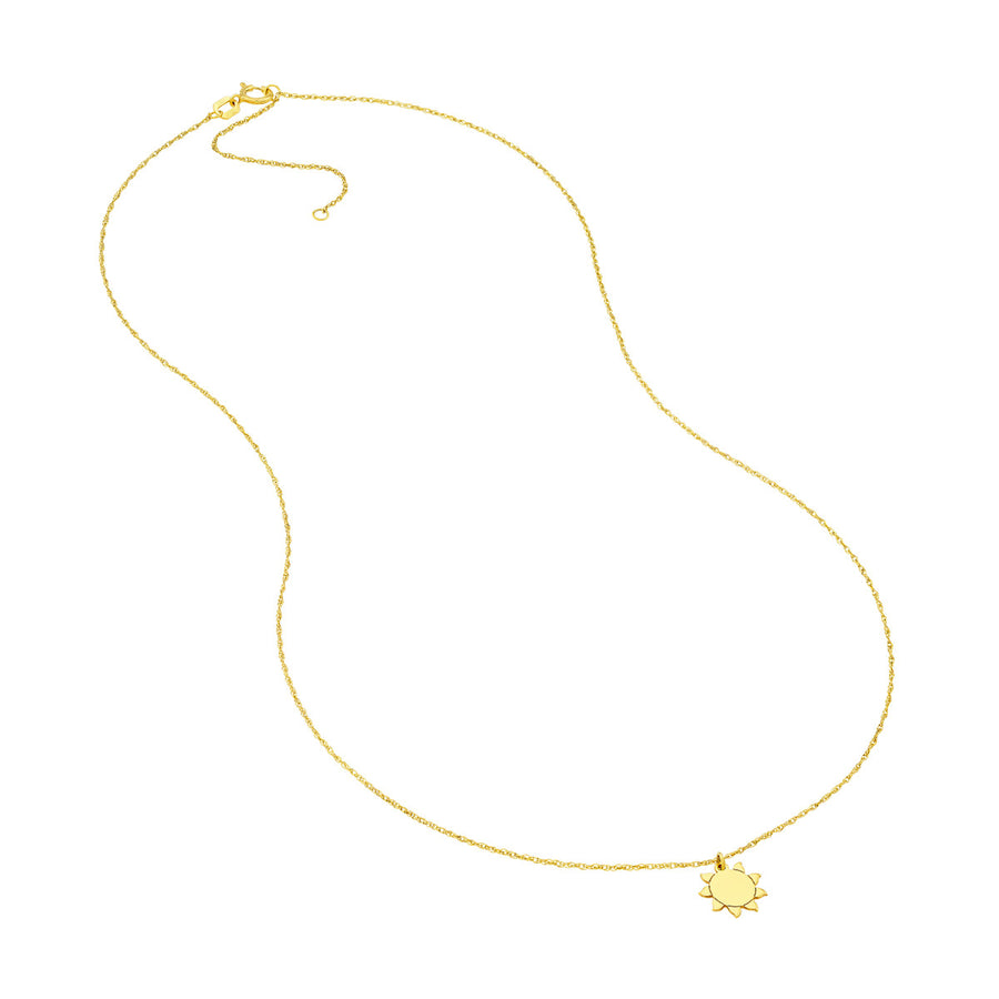 gold sun necklace pendant