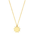real gold sun necklace