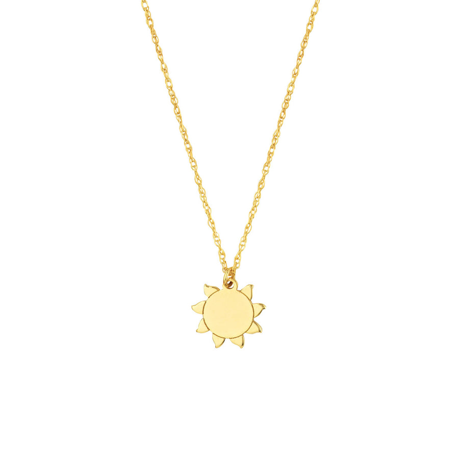 real gold sun necklace