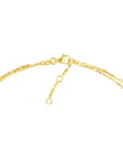 Solid 14K Real Gold Valentino and Hammered Mariner Chain Anklet