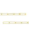 14K Solid Gold Paperclip Bracelet with Push Lock