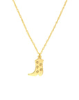 gold boot necklace