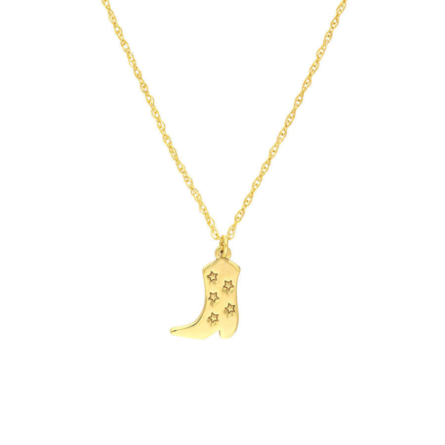 gold boot necklace