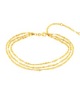 Real 14K Solid Gold Mirror Chain Anklet