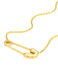 pin necklace gold