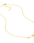 14k gold safety pin necklace