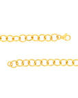 14K Real Gold Round Link Bracelet