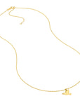 gold peace dove pendant necklace 14k