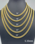 14k solid gold cuban link chain 24 inch 