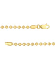 Solid 14K Real Gold Ball Bead Chain Bracelet