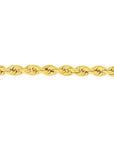 14K Real Gold Twisted Rope Chain Bracelet