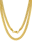 real gold miami cuban link chain necklace gold 14k