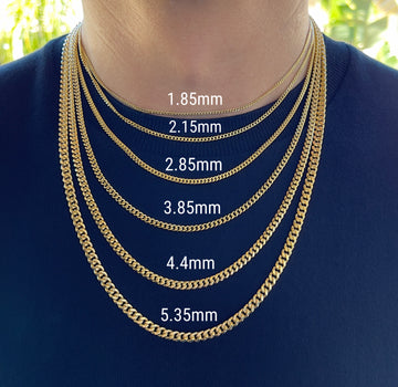 real gold miami cuban link chain necklace gold