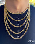 Cuban Link Chain 14k Solid Gold