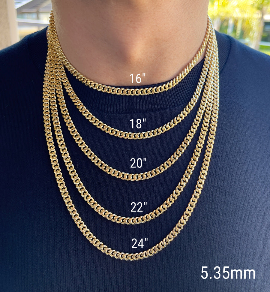 Cuban Link Chain 14k Solid Gold