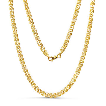 14K Real Gold Double Cuban Link Chain
