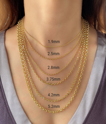 rolo link chain necklace