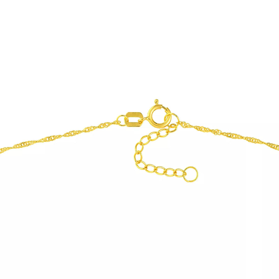 Minimalist 14K Gold Dolphin Charm Foot Chain with Spring Ring Clasp