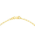 Real 14K Yellow Gold Sideways Cross Foot Bracelet with Lobster Clasp