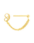 gold double chain earrings 