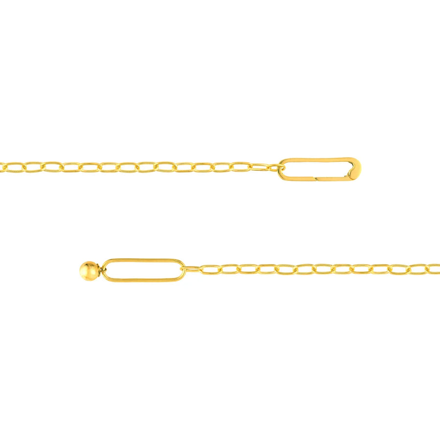 gold paperclip chain bracelet