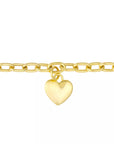 14k gold heart bracelet