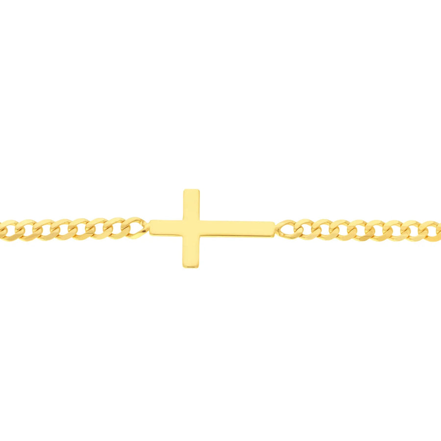 cross bracelet gold